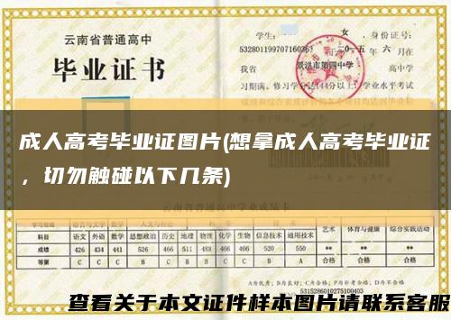 成人高考毕业证图片(想拿成人高考毕业证，切勿触碰以下几条)缩略图