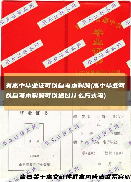有高中毕业证可以自考本科吗(高中毕业可以自考本科吗可以通过什么方式考)缩略图
