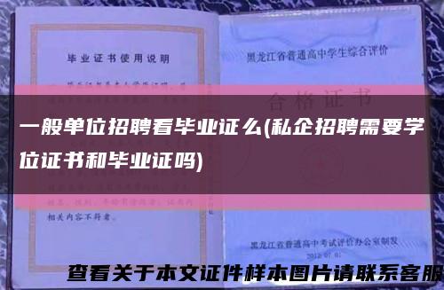一般单位招聘看毕业证么(私企招聘需要学位证书和毕业证吗)缩略图