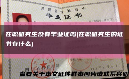 在职研究生没有毕业证吗(在职研究生的证书有什么)缩略图
