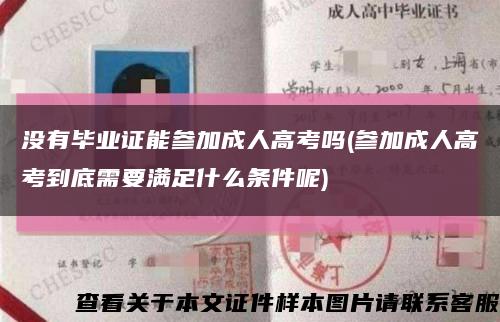 没有毕业证能参加成人高考吗(参加成人高考到底需要满足什么条件呢)缩略图