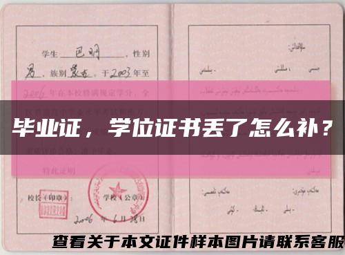 毕业证，学位证书丢了怎么补？缩略图