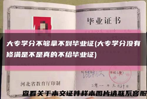 大专学分不够拿不到毕业证(大专学分没有修满是不是真的不给毕业证)缩略图