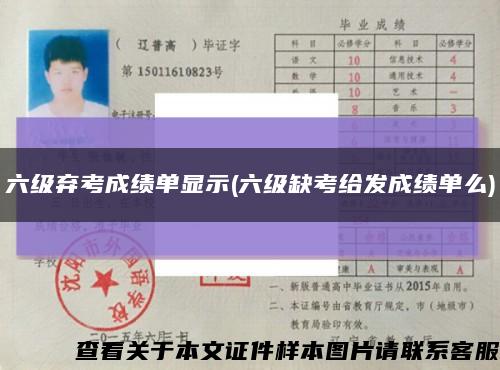 六级弃考成绩单显示(六级缺考给发成绩单么)缩略图