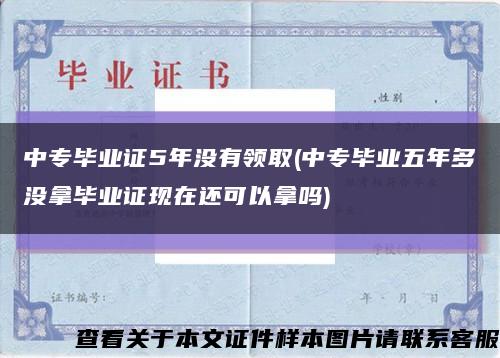 中专毕业证5年没有领取(中专毕业五年多没拿毕业证现在还可以拿吗)缩略图