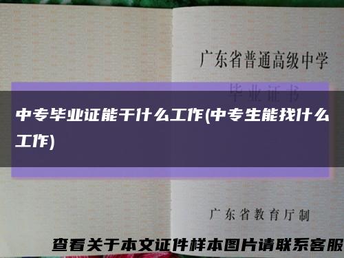 中专毕业证能干什么工作(中专生能找什么工作)缩略图