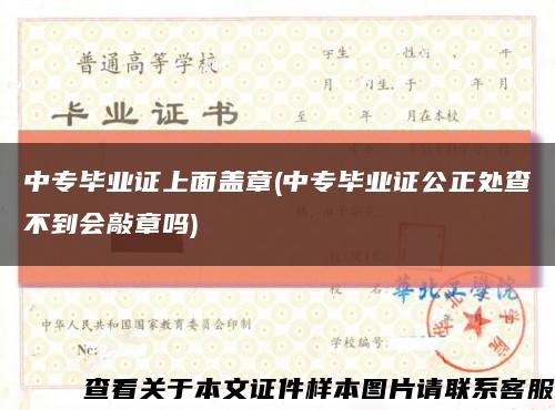 中专毕业证上面盖章(中专毕业证公正处查不到会敲章吗)缩略图