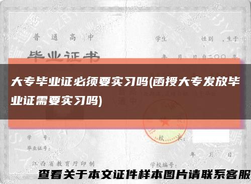 大专毕业证必须要实习吗(函授大专发放毕业证需要实习吗)缩略图