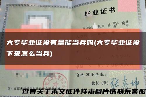 大专毕业证没有拿能当兵吗(大专毕业证没下来怎么当兵)缩略图