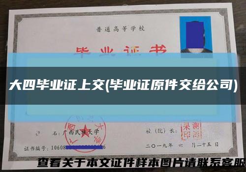 大四毕业证上交(毕业证原件交给公司)缩略图