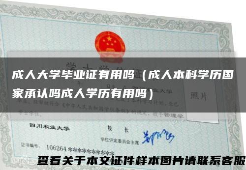 成人大学毕业证有用吗（成人本科学历国家承认吗成人学历有用吗）缩略图