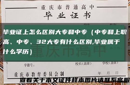 毕业证上怎么区别大专和中专（中专和上职高、中专、32大专有什么区别,毕业属于什么学历）缩略图