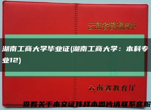湖南工商大学毕业证(湖南工商大学：本科专业12)缩略图