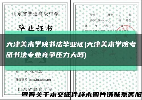天津美术学院书法毕业证(天津美术学院考研书法专业竞争压力大吗)缩略图