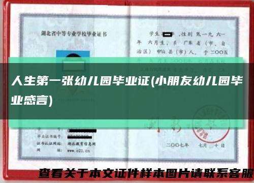 人生第一张幼儿园毕业证(小朋友幼儿园毕业感言)缩略图