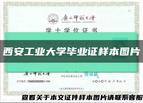 西安工业大学毕业证样本图片缩略图