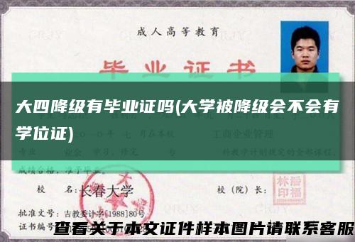 大四降级有毕业证吗(大学被降级会不会有学位证)缩略图
