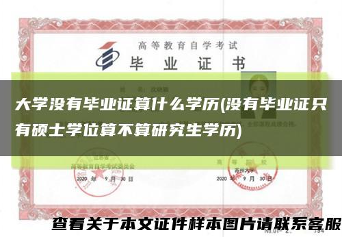 大学没有毕业证算什么学历(没有毕业证只有硕士学位算不算研究生学历)缩略图