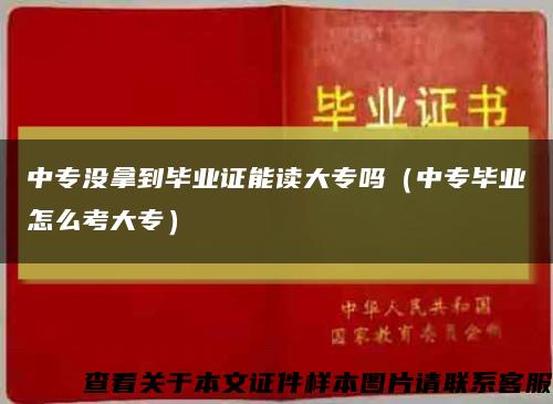中专没拿到毕业证能读大专吗（中专毕业怎么考大专）缩略图