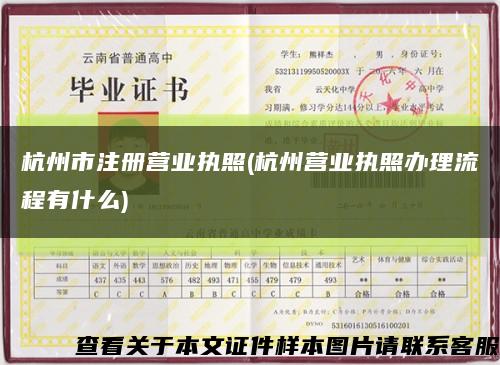 杭州市注册营业执照(杭州营业执照办理流程有什么)缩略图