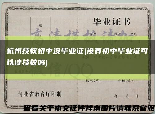 杭州技校初中没毕业证(没有初中毕业证可以读技校吗)缩略图