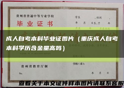 成人自考本科毕业证图片（重庆成人自考本科学历含金量高吗）缩略图