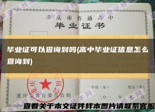毕业证可以查询到吗(高中毕业证信息怎么查询到)缩略图
