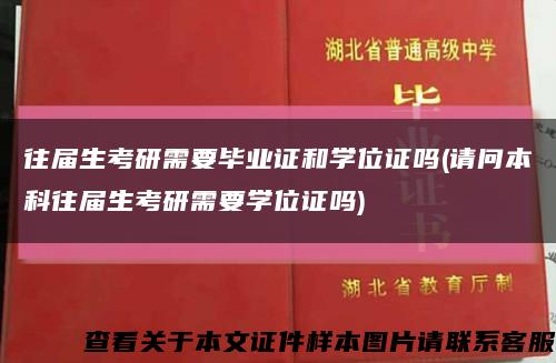 往届生考研需要毕业证和学位证吗(请问本科往届生考研需要学位证吗)缩略图