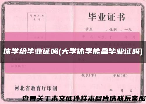休学给毕业证吗(大学休学能拿毕业证吗)缩略图
