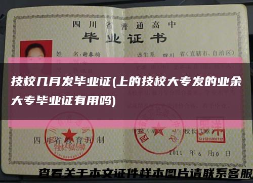 技校几月发毕业证(上的技校大专发的业余大专毕业证有用吗)缩略图