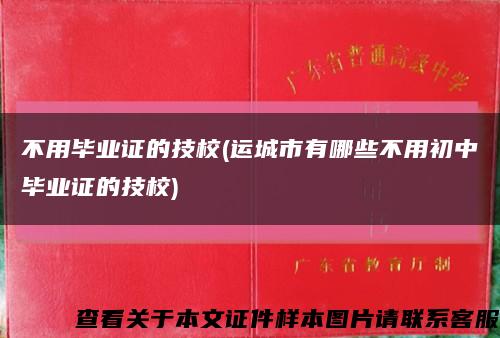 不用毕业证的技校(运城市有哪些不用初中毕业证的技校)缩略图