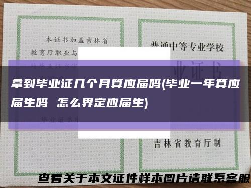 拿到毕业证几个月算应届吗(毕业一年算应届生吗 怎么界定应届生)缩略图