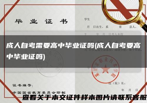 成人自考需要高中毕业证吗(成人自考要高中毕业证吗)缩略图