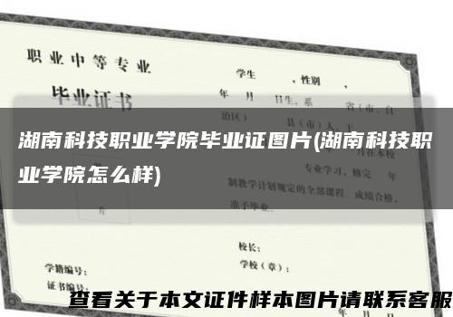 湖南科技职业学院毕业证图片(湖南科技职业学院怎么样)缩略图