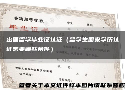 出国留学毕业证认证（留学生回来学历认证需要哪些条件）缩略图