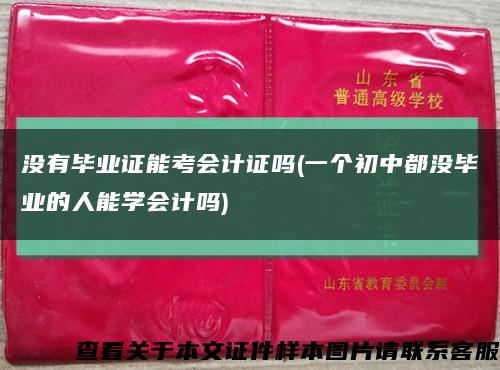 没有毕业证能考会计证吗(一个初中都没毕业的人能学会计吗)缩略图