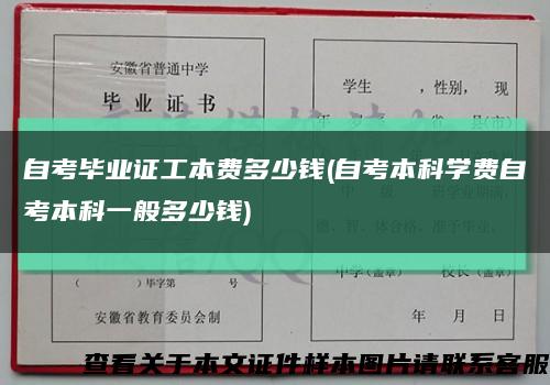 自考毕业证工本费多少钱(自考本科学费自考本科一般多少钱)缩略图