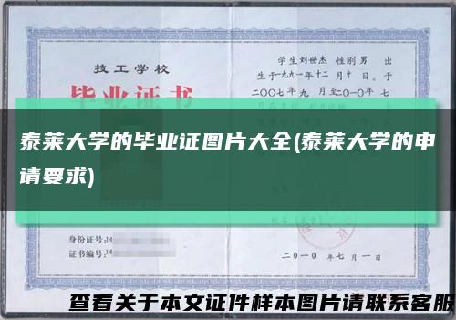 泰莱大学的毕业证图片大全(泰莱大学的申请要求)缩略图