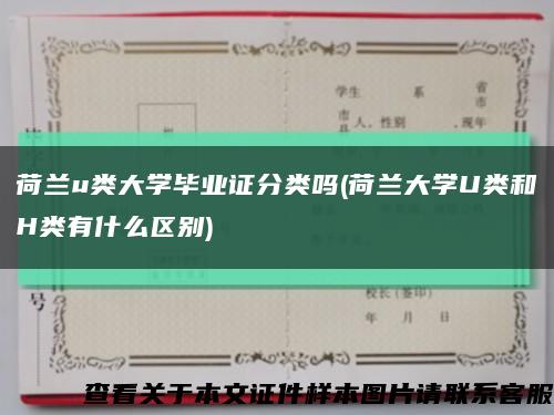 荷兰u类大学毕业证分类吗(荷兰大学U类和H类有什么区别)缩略图