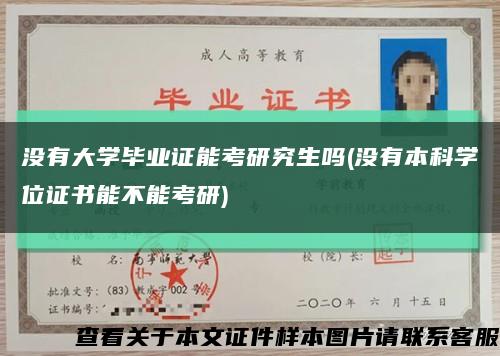 没有大学毕业证能考研究生吗(没有本科学位证书能不能考研)缩略图