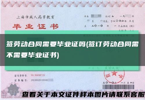 签劳动合同需要毕业证吗(签订劳动合同需不需要毕业证书)缩略图