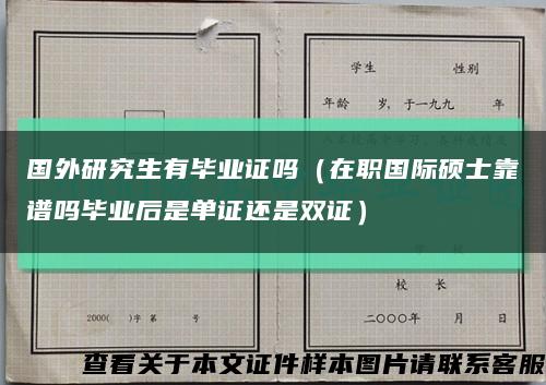 国外研究生有毕业证吗（在职国际硕士靠谱吗毕业后是单证还是双证）缩略图