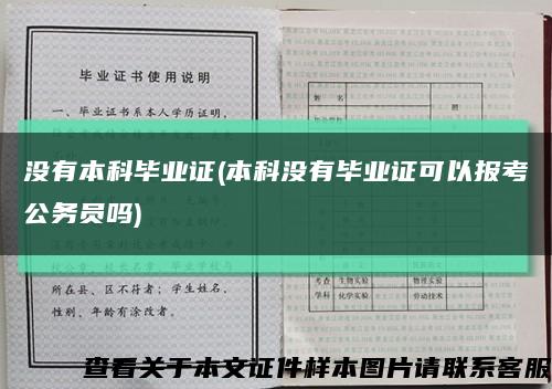 没有本科毕业证(本科没有毕业证可以报考公务员吗)缩略图