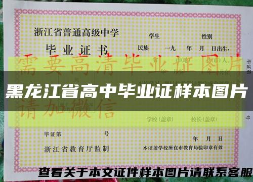 黑龙江省高中毕业证样本图片缩略图