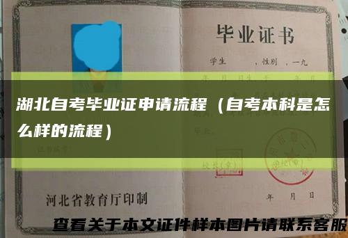 湖北自考毕业证申请流程（自考本科是怎么样的流程）缩略图