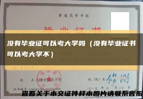 没有毕业证可以考大学吗（没有毕业证书可以考大学不）缩略图