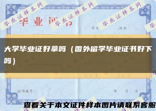大学毕业证好拿吗（国外留学毕业证书好下吗）缩略图
