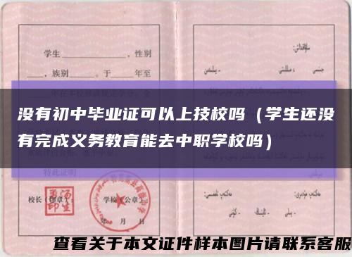 没有初中毕业证可以上技校吗（学生还没有完成义务教育能去中职学校吗）缩略图