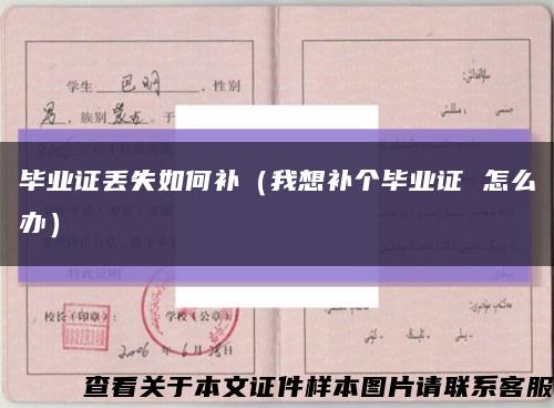毕业证丢失如何补（我想补个毕业证 怎么办）缩略图