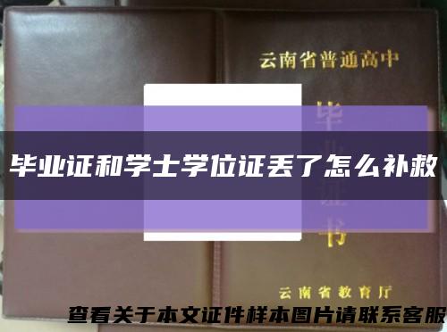 毕业证和学士学位证丢了怎么补救缩略图